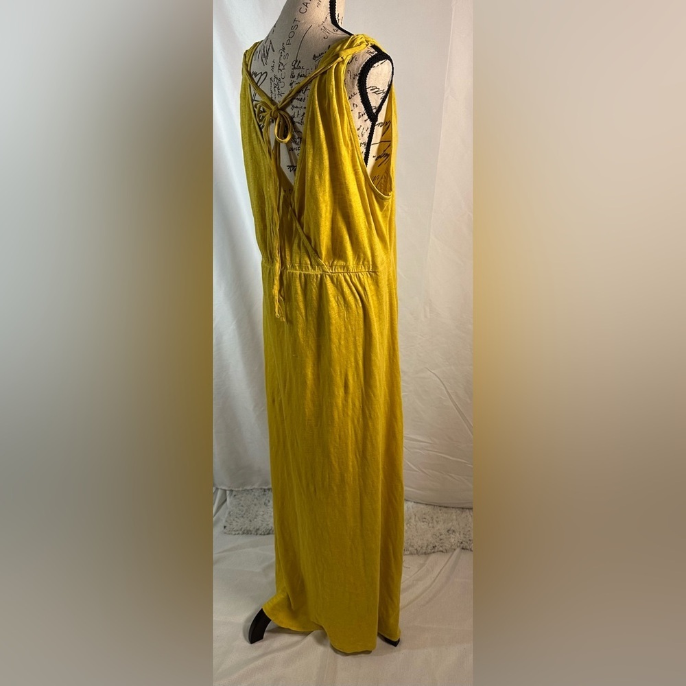 Yellow Ruched Smocked Sleeveless Maxi Dress ☀️ - Picture 8 of 12